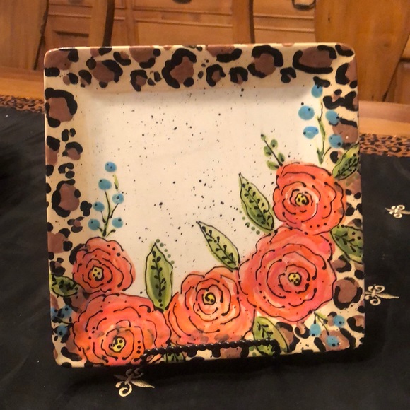 ClaybiZ by Jeannie Other - Whimsical Leopard/Rose Plate Collection! ClaybiZ by Jeannie Other - Whimsical Leopard/Rose Plate Collection!